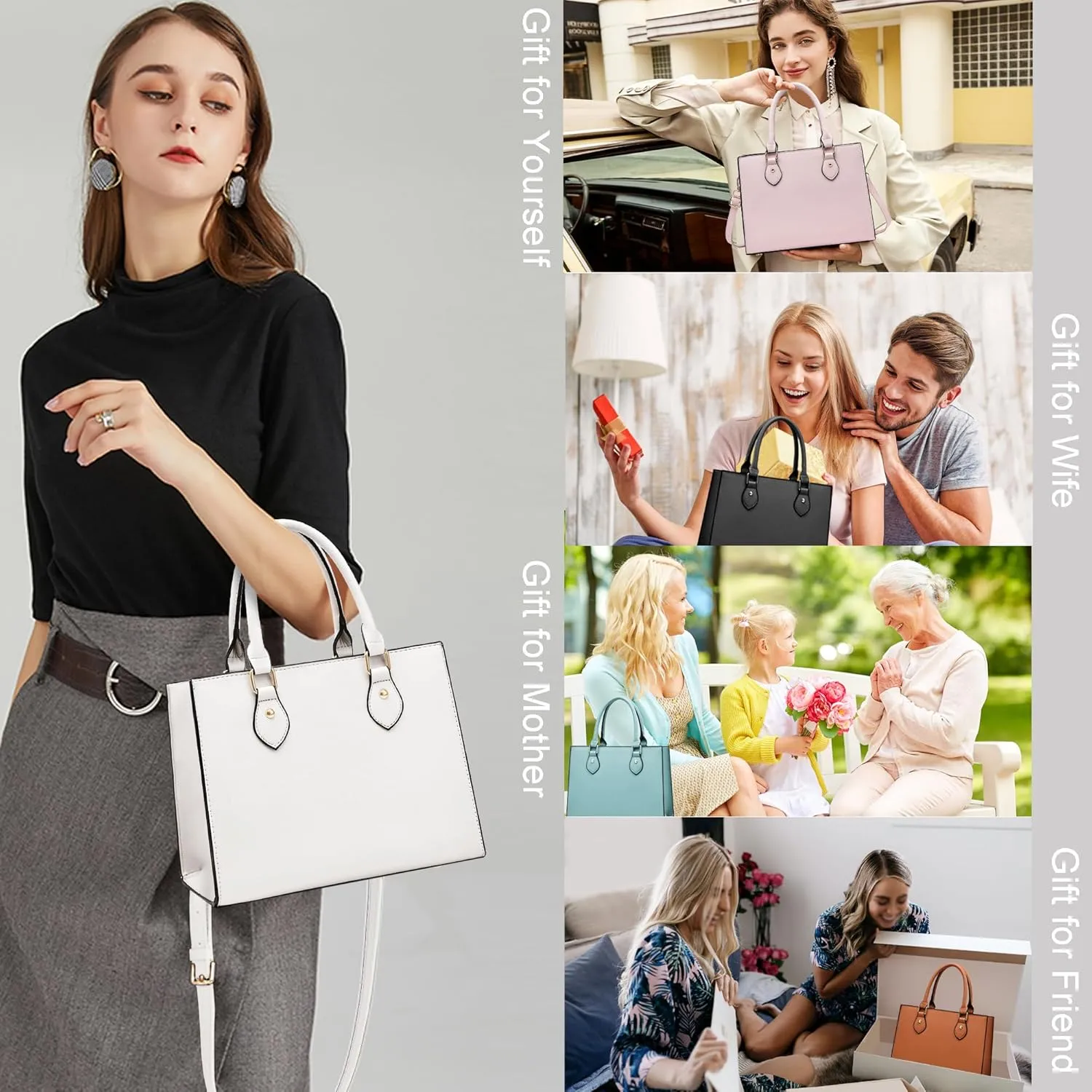 CHICAROUSAL Crossbody Purses and Handbags for Women PU Leather Tote Top Handle Satchel Shoulder Bags
