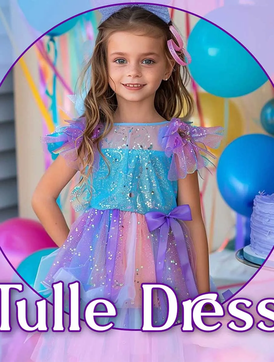 Children's Blue Sequin Dress
