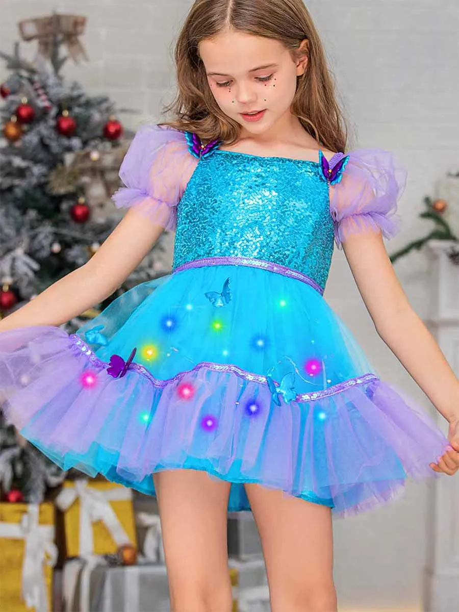 Children's Blue Sequin Dress