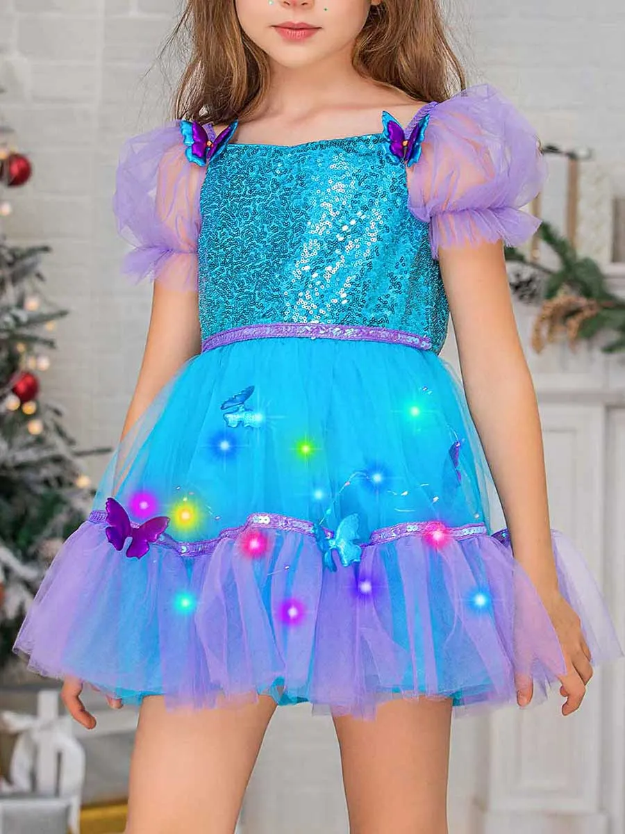 Children's Blue Sequin Dress