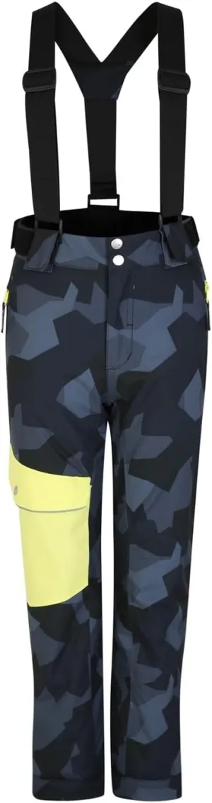 Childrens/Kids Pow Camo Ski Trousers (5-6 Years) (Black)