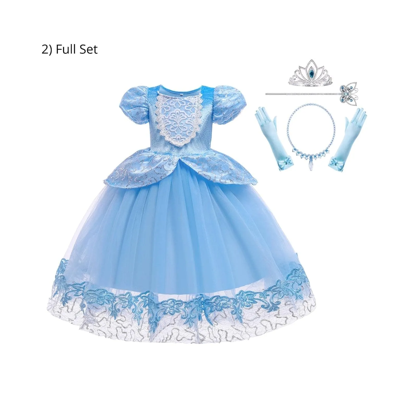Cinderella-Inspired Princess Dress for Girls' Birthdays and La Cenicienta Celebrations