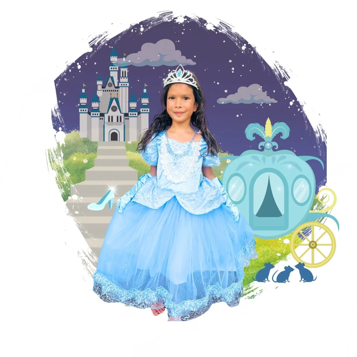 Cinderella-Inspired Princess Dress for Girls' Birthdays and La Cenicienta Celebrations