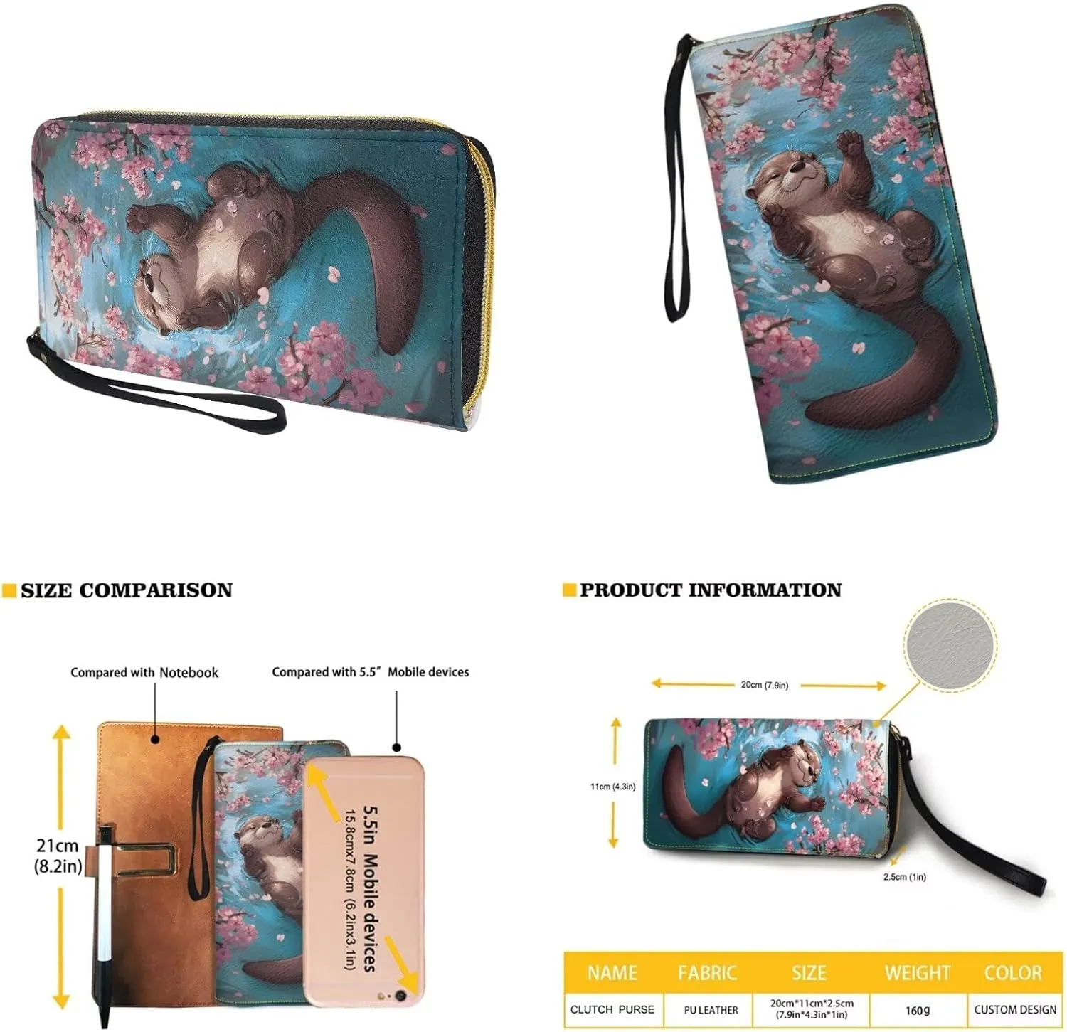 Circle Purse Set for Women Girls, PU Round Crossbody Bag with PU Wallet for Party Work