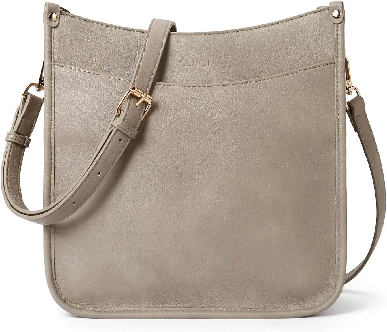 CLUCI Purses for Women, Vegen Leather Crossbody Bags for Woman Trendy, 2PCS Hobo Handbag with 2 Adjustable Guitar Strap