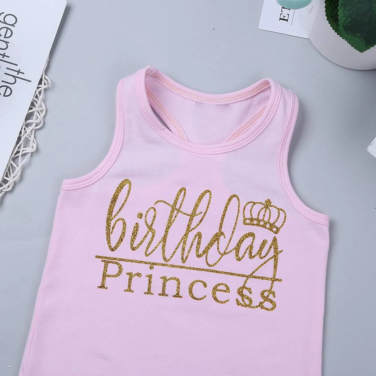 CM C&M WODRO Toddler Kids Baby Girls Birthday Princess Outfits Vest Sleeveless Tank Top Dot Mesh Tutu Skirt Set