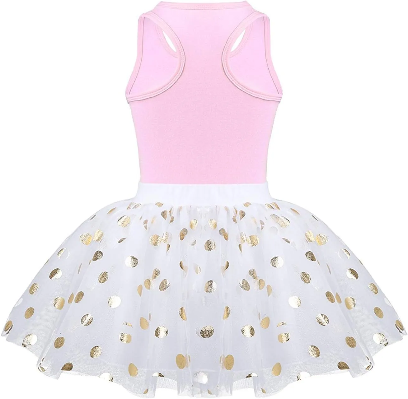 CM C&M WODRO Toddler Kids Baby Girls Birthday Princess Outfits Vest Sleeveless Tank Top Dot Mesh Tutu Skirt Set