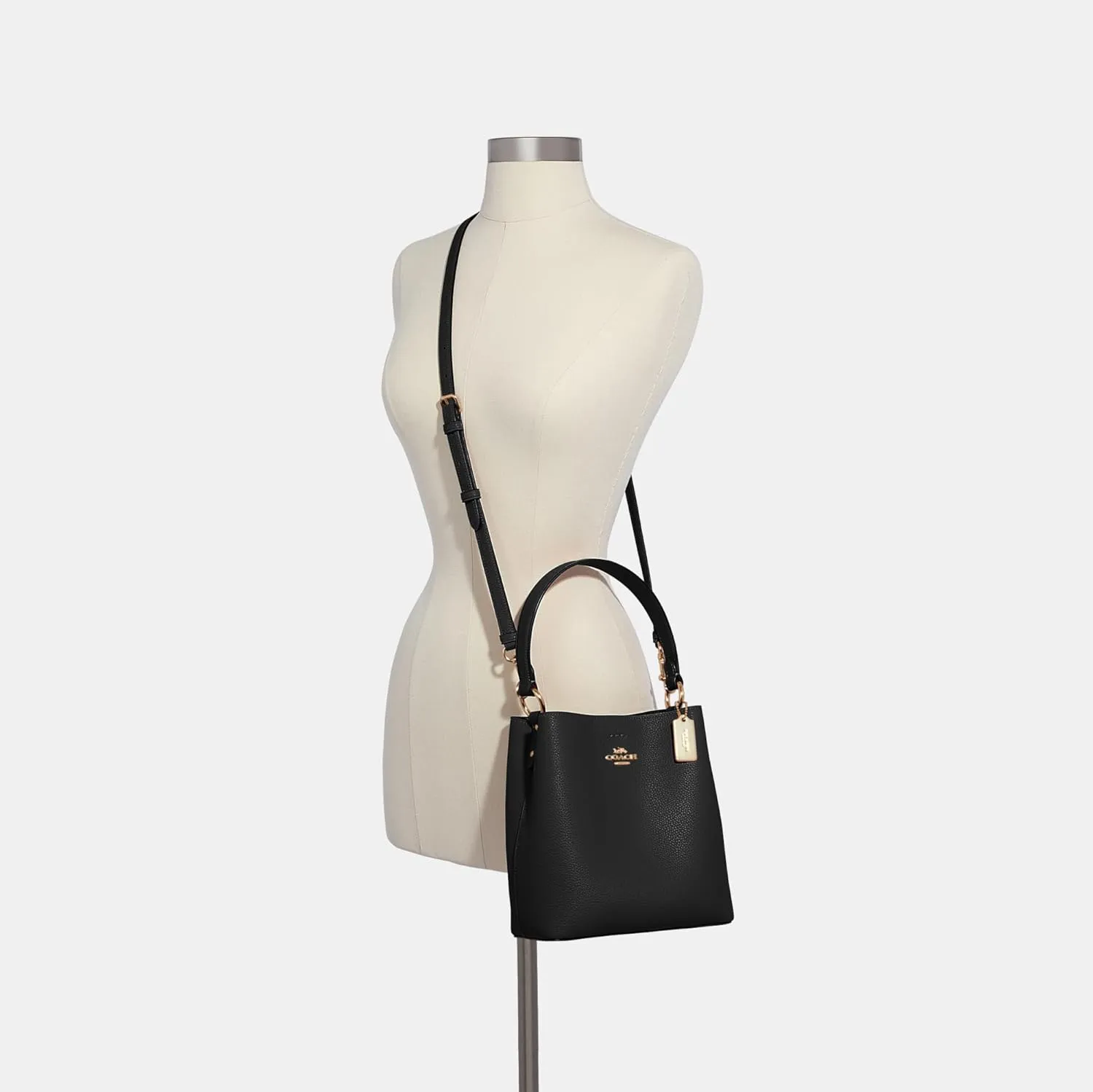 COACH Small Town Bucket, Black Oxblood