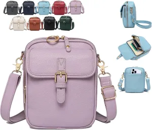 Collaborate1 Crossbody Leather Bag,Urvashi Vintage Double Layer Crossbody Leather Bags,Tojoyride Large Capacity Mini Bag