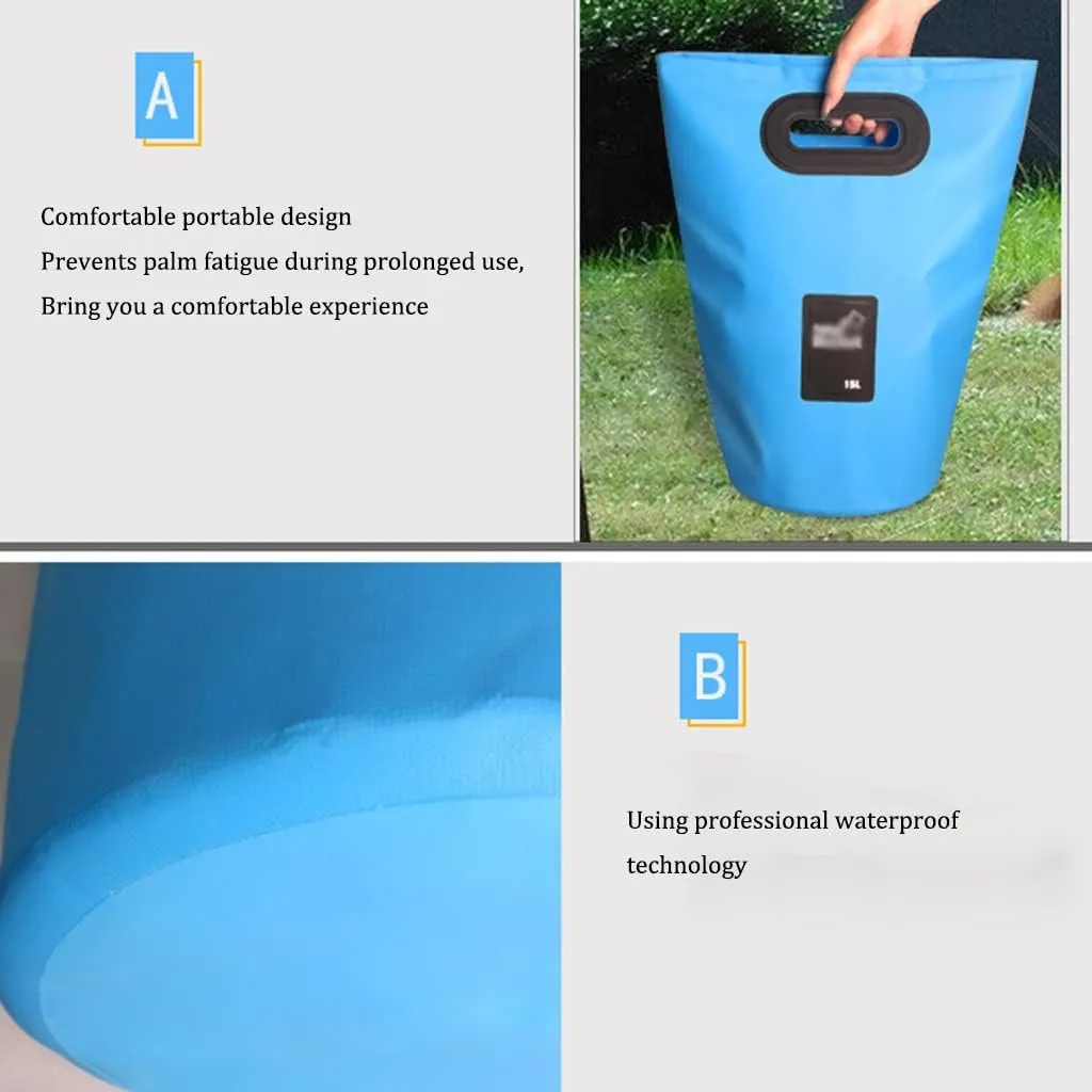Collapsible Bucket, Portable Folding Bucket, 15L 20L Portable Fishing Water Pail, Collapsible Sink Bucket for Camping Traveling Hiking Fishing Boating Gardening (Color : /Yellow)