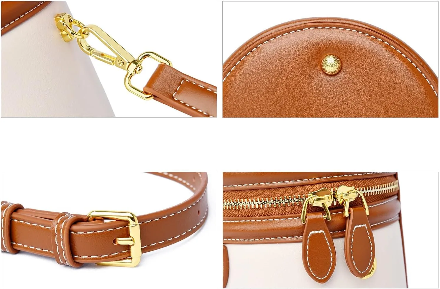 Colorblock Bucket Bag For Women, Fashion Colorblock Bucket Bag Casual, PU Leather Crossbody Bag