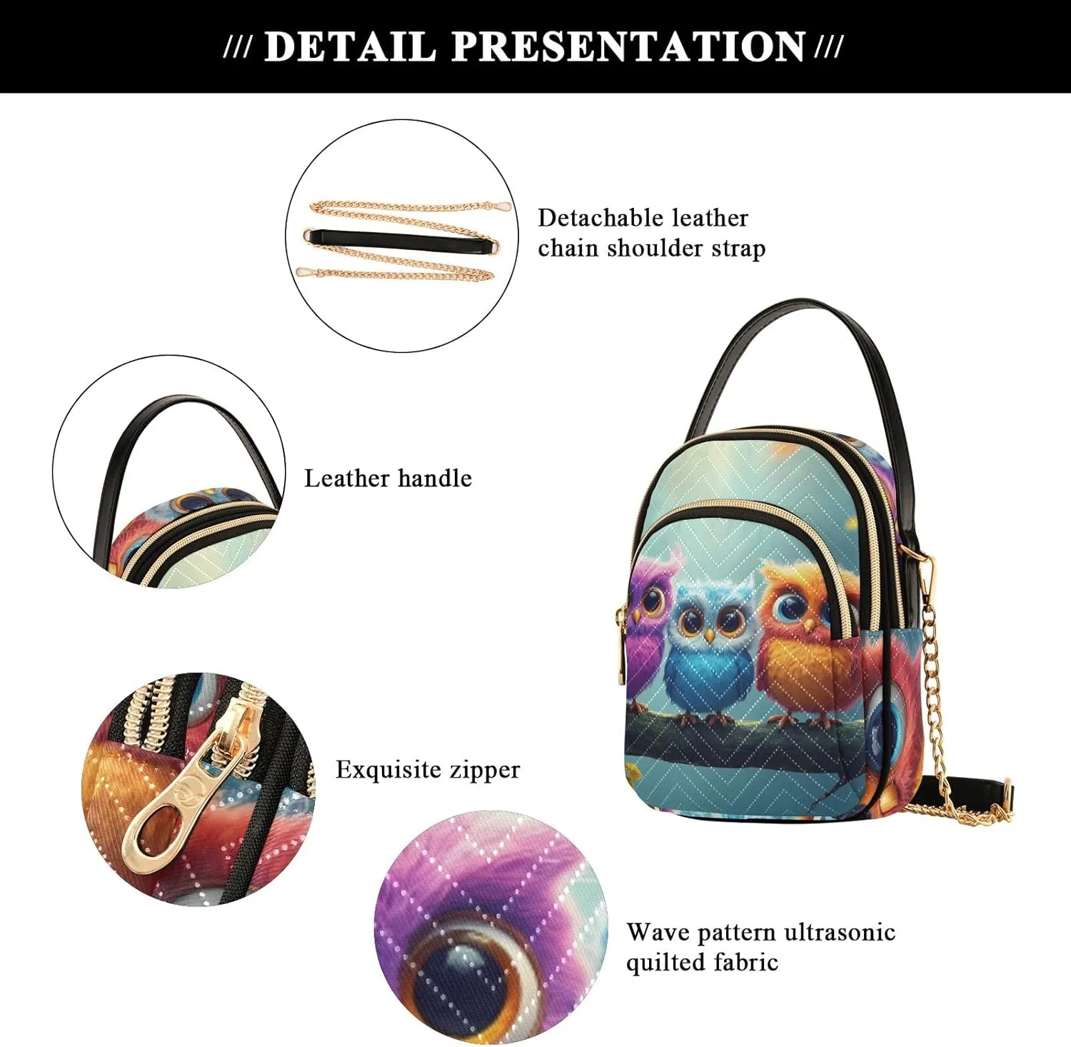 Colorful Small Handbag Crossbody Bag for Women Quilted Bags Shoulder Purse Phone Wallet Chain Bag