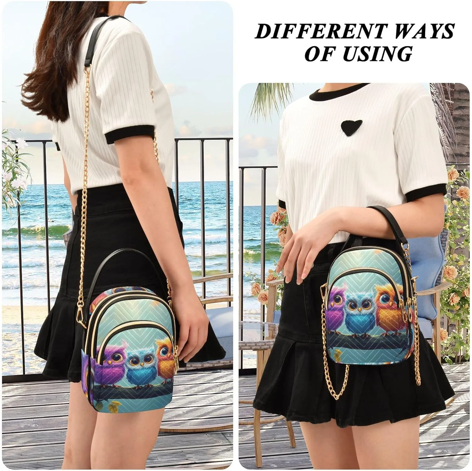 Colorful Small Handbag Crossbody Bag for Women Quilted Bags Shoulder Purse Phone Wallet Chain Bag