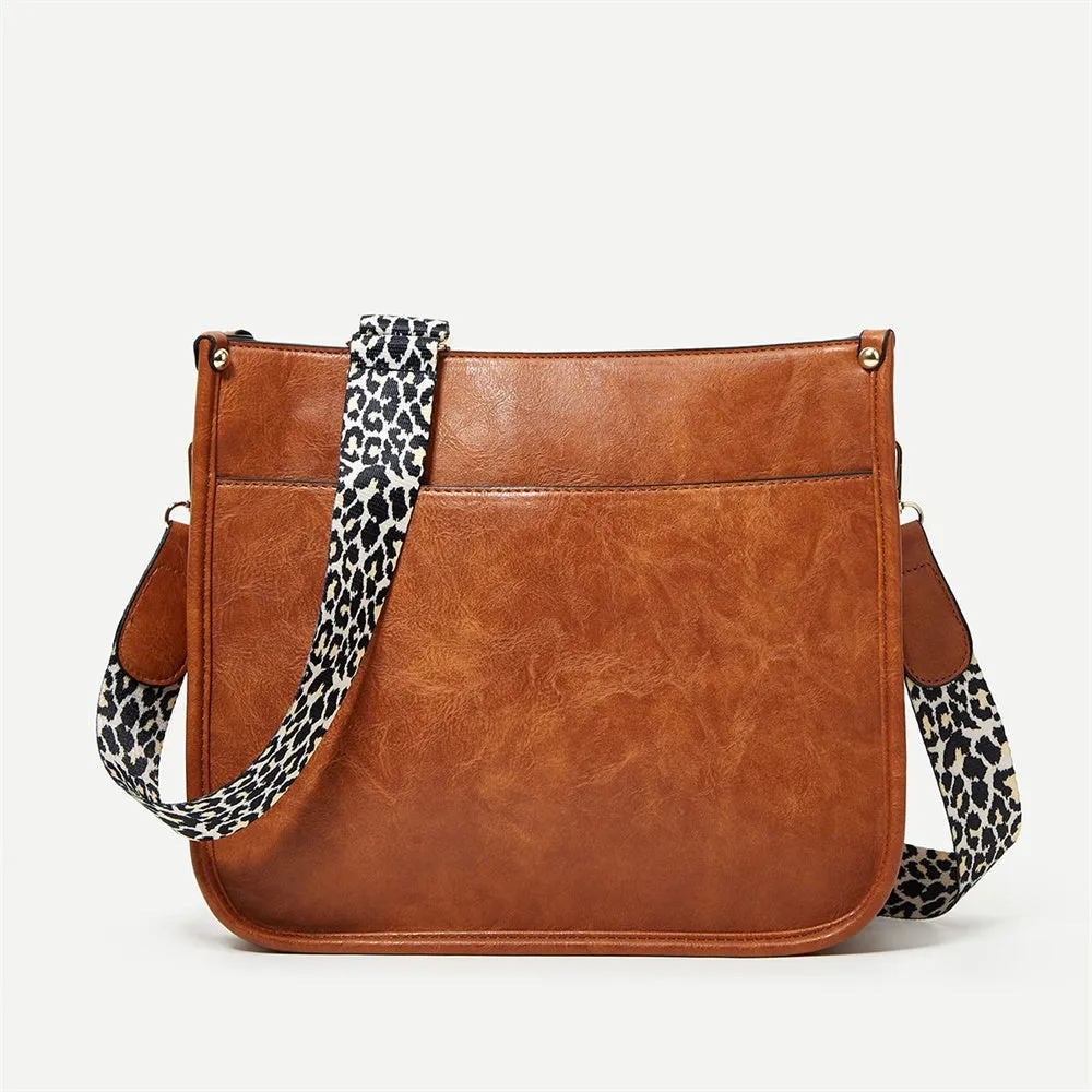 Colorful Straps Crossbody Leather Bags