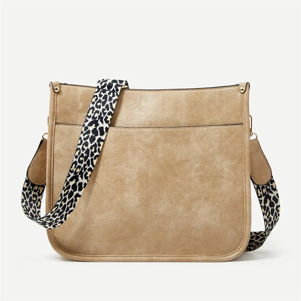 Colorful Straps Crossbody Leather Bags