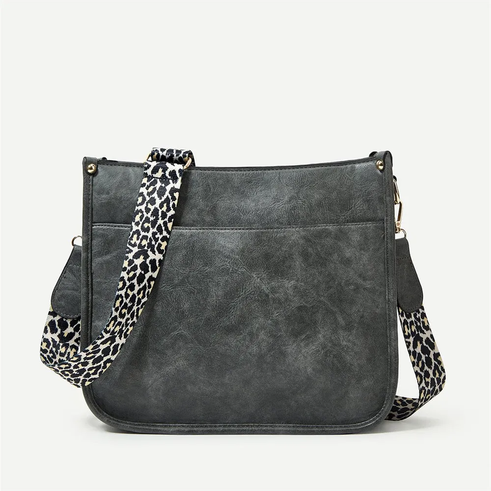 Colorful Straps Crossbody Leather Bags