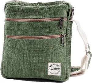 Core Hemp Multi Pocket Crossbody Bag Purse Made From Pure Hemp