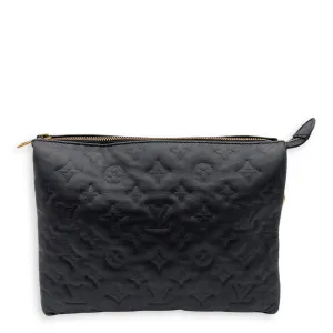 Coussin PM Black Crossbody Bag in Calfskin, Gold hardware
