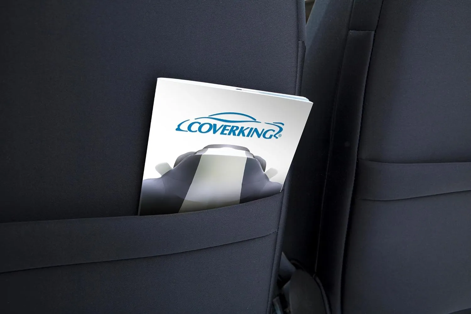 Coverking Custom Fit Front 50/50 Bucket Seat Cover for Select Acura RSX Models - Neosupreme (Charcoal with Black Sides)