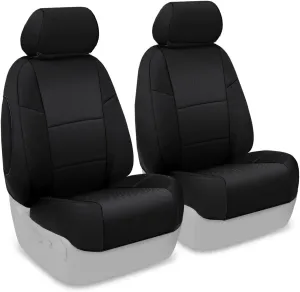 Coverking Custom Fit Front 50/50 Bucket Seat Cover for Select Toyota 4Runner Models - Spacermesh Solid (Black)