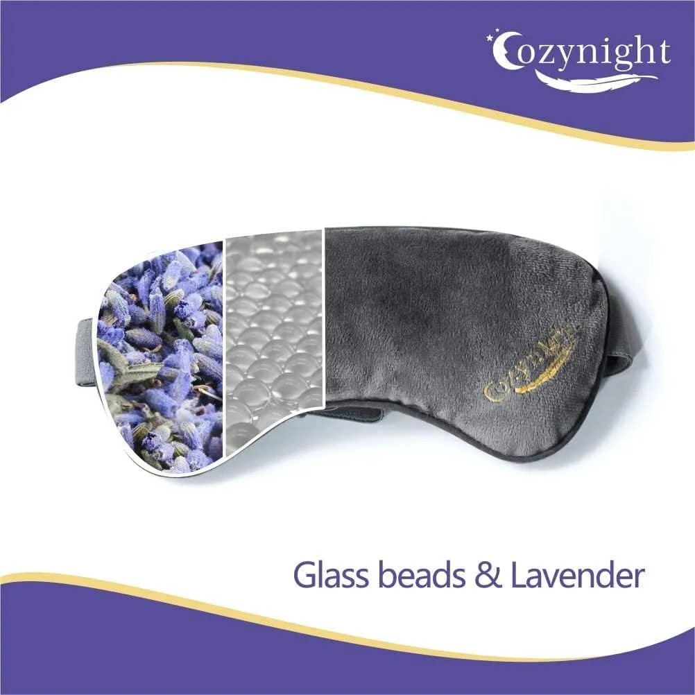 Cozynight Weighted Lavender Eye Mask for Sleeping, Yoga, Dry Eyes, Headache, Migraine Relief - Great Relaxation Gifts for Mom, Dad, Women, Men - Aromatherapy Lavender Eye Pillow Gift