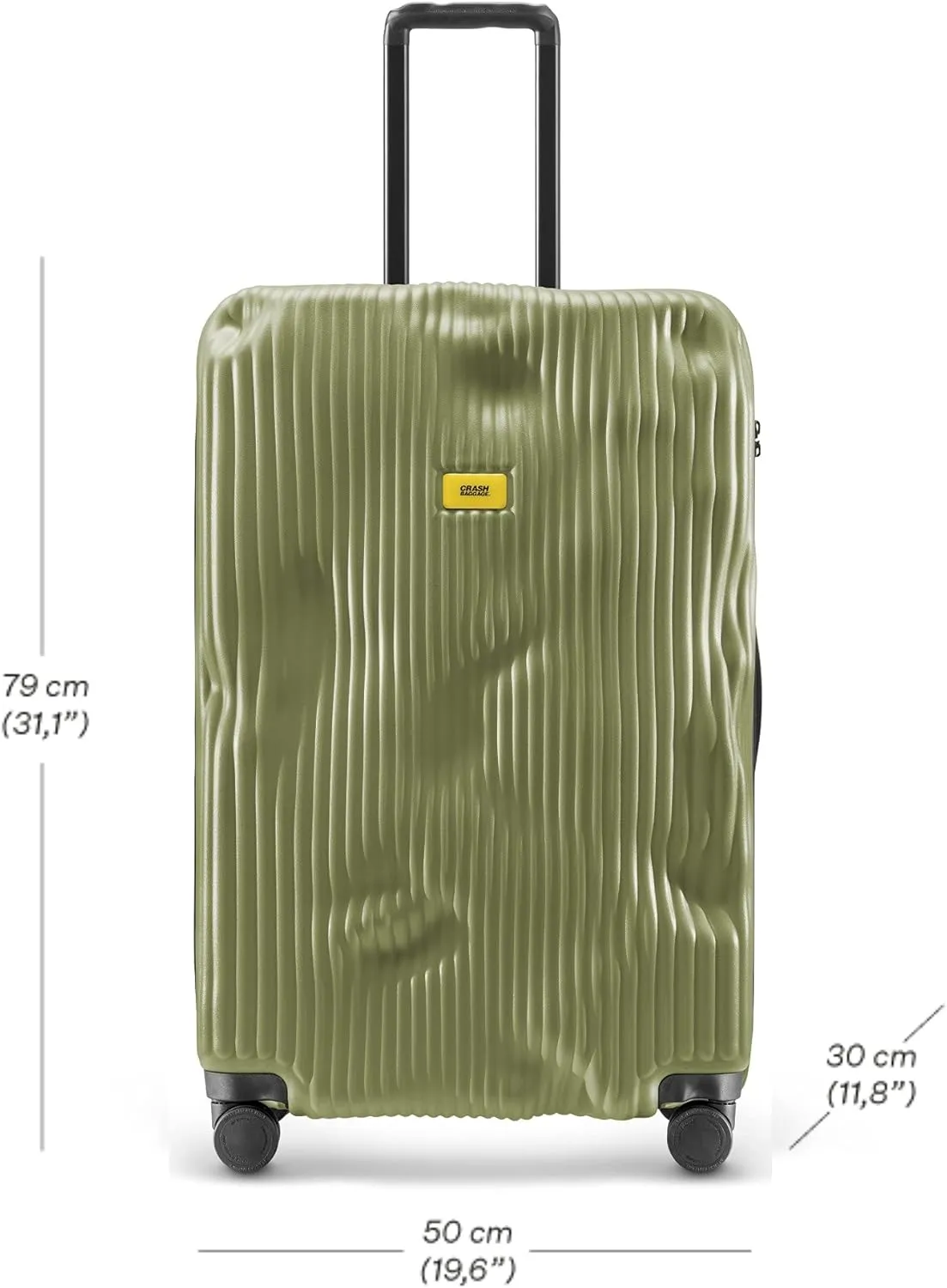 CRASH BAGGAGE Stripe | Large 100L Olive