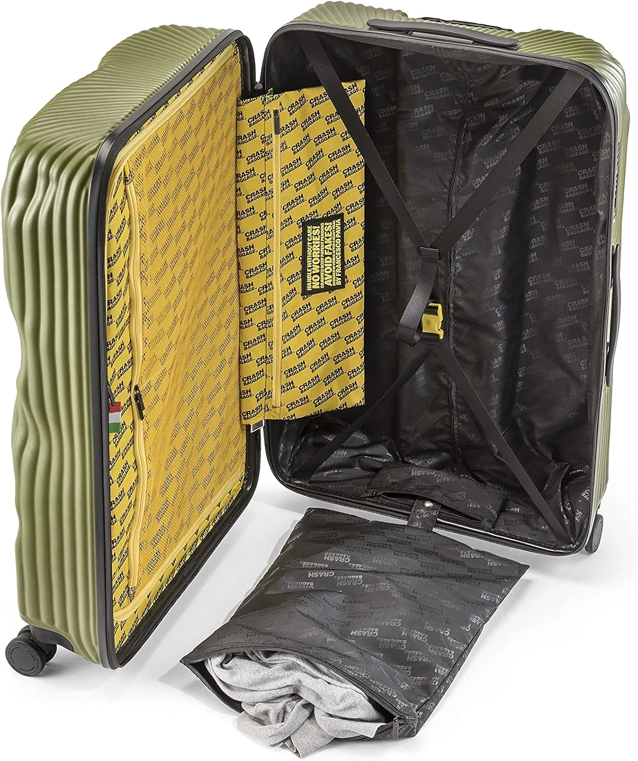 CRASH BAGGAGE Stripe | Large 100L Olive
