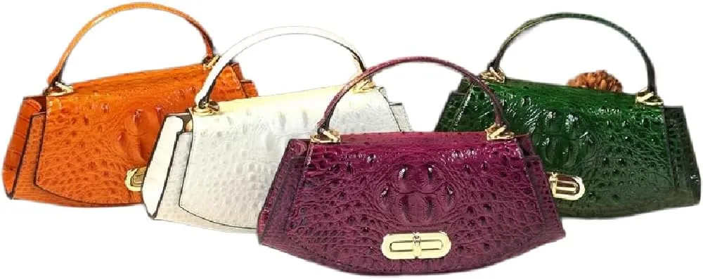 Crocodile Pattern Leather Women's Bag Small Design Saddle Purse Top Handle Satchel Crossbody Handbag Shoulder Messenger Bags