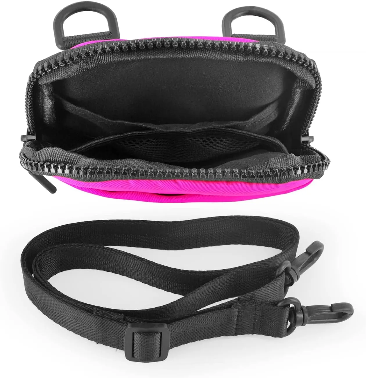 Crossbody Bag for Men & Women, Crossbody Belt Bag for Sports, Travel, Walking, Running, Hiking (Fuchsia, One Size)