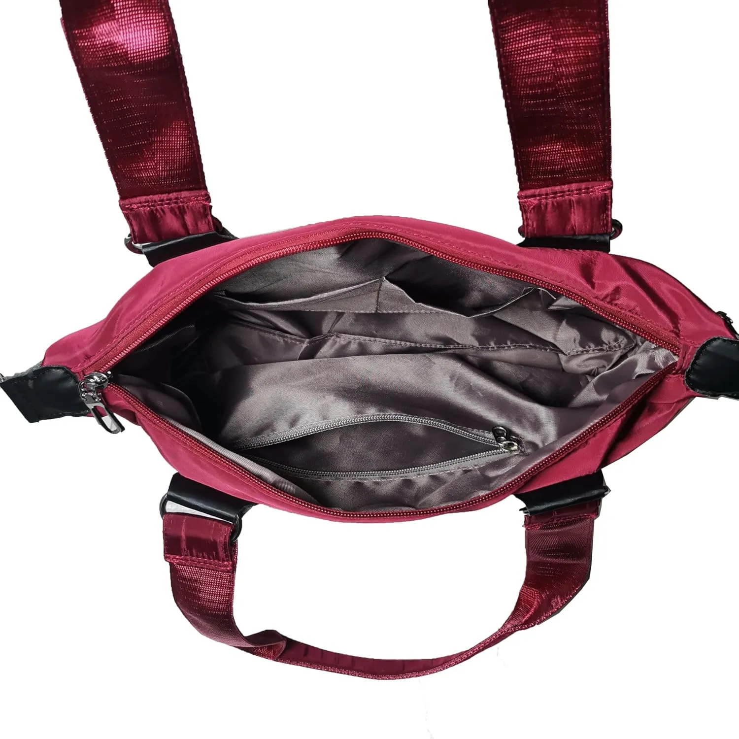 Crossbody Bag for Women Multi-Pocket Nylon Tote Handbag Commuter Shoulder Bag