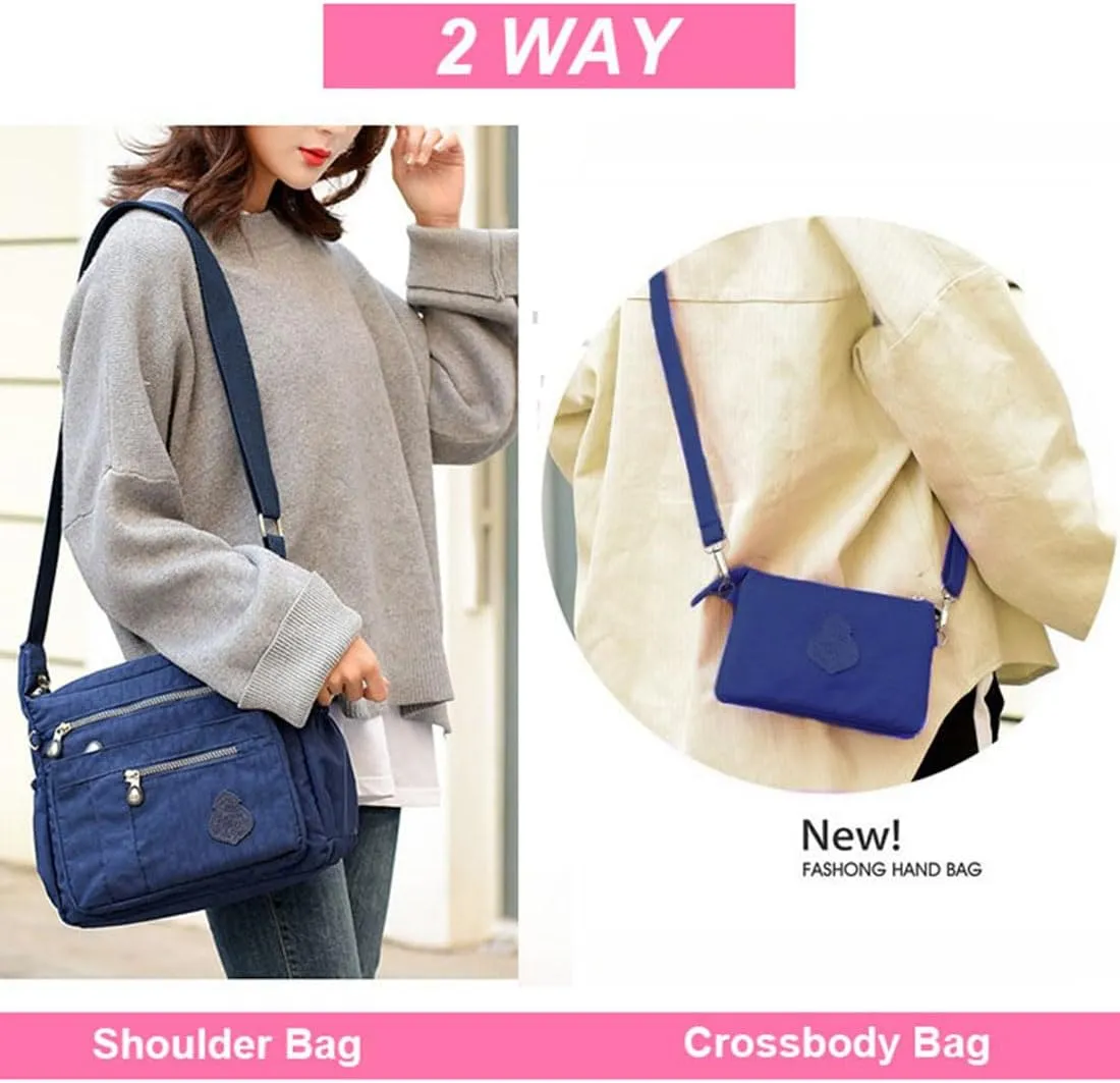 Crossbody Bag for Women Nylon Waterproof Shoulder Handbags Purse Messenger Bag Ladies Travel Bag Pocketbooks