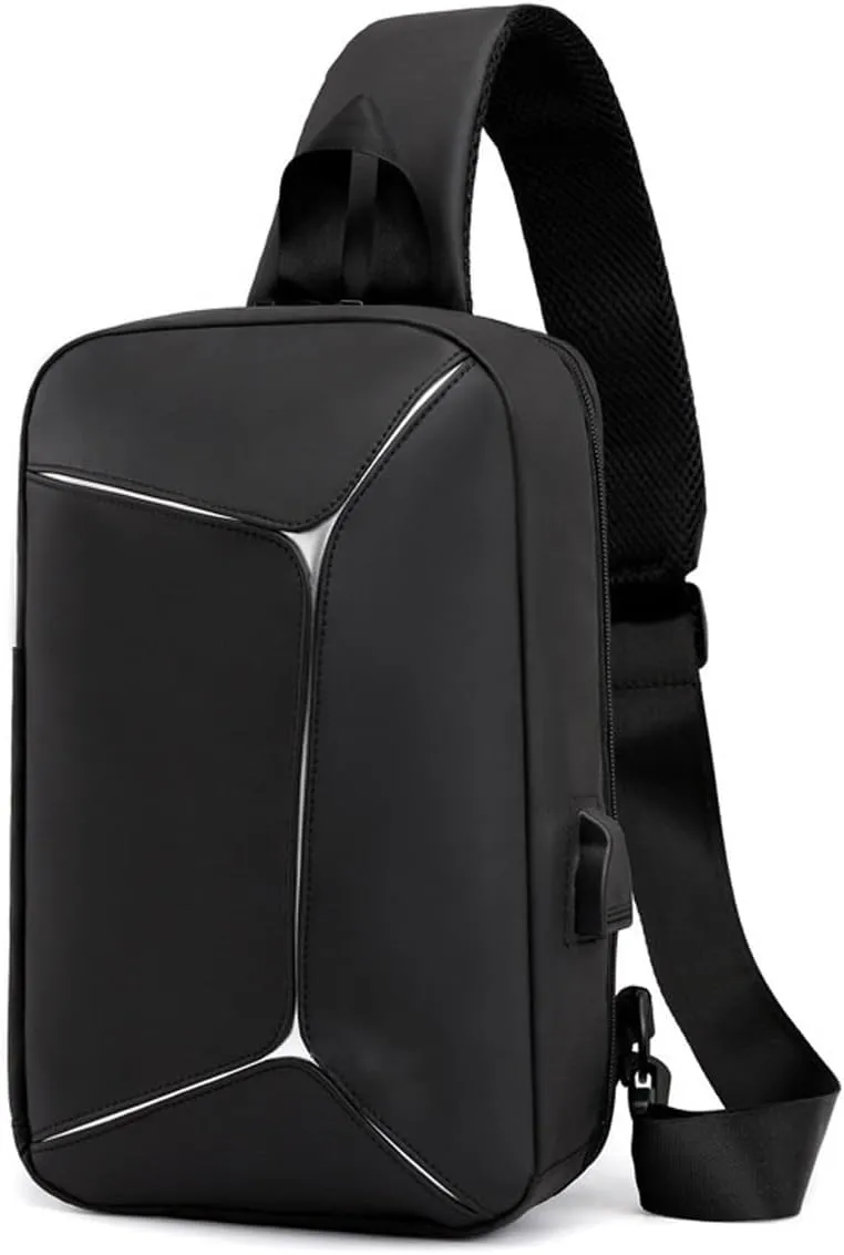 Crossbody Bag Men Reflective Crossbody Bag Waterproof Shoulder Messenger Bag for Men Short Trip Fashion Chest Bag