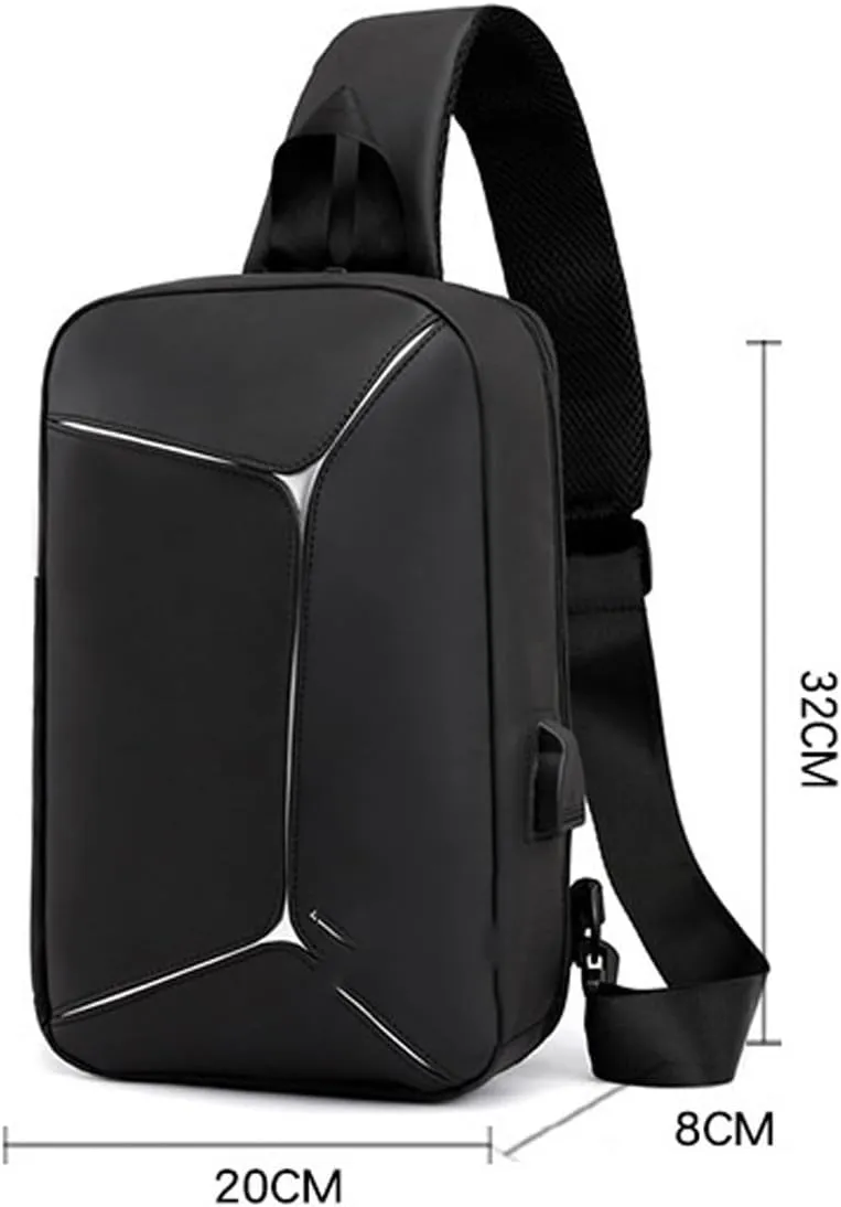 Crossbody Bag Men Reflective Crossbody Bag Waterproof Shoulder Messenger Bag for Men Short Trip Fashion Chest Bag