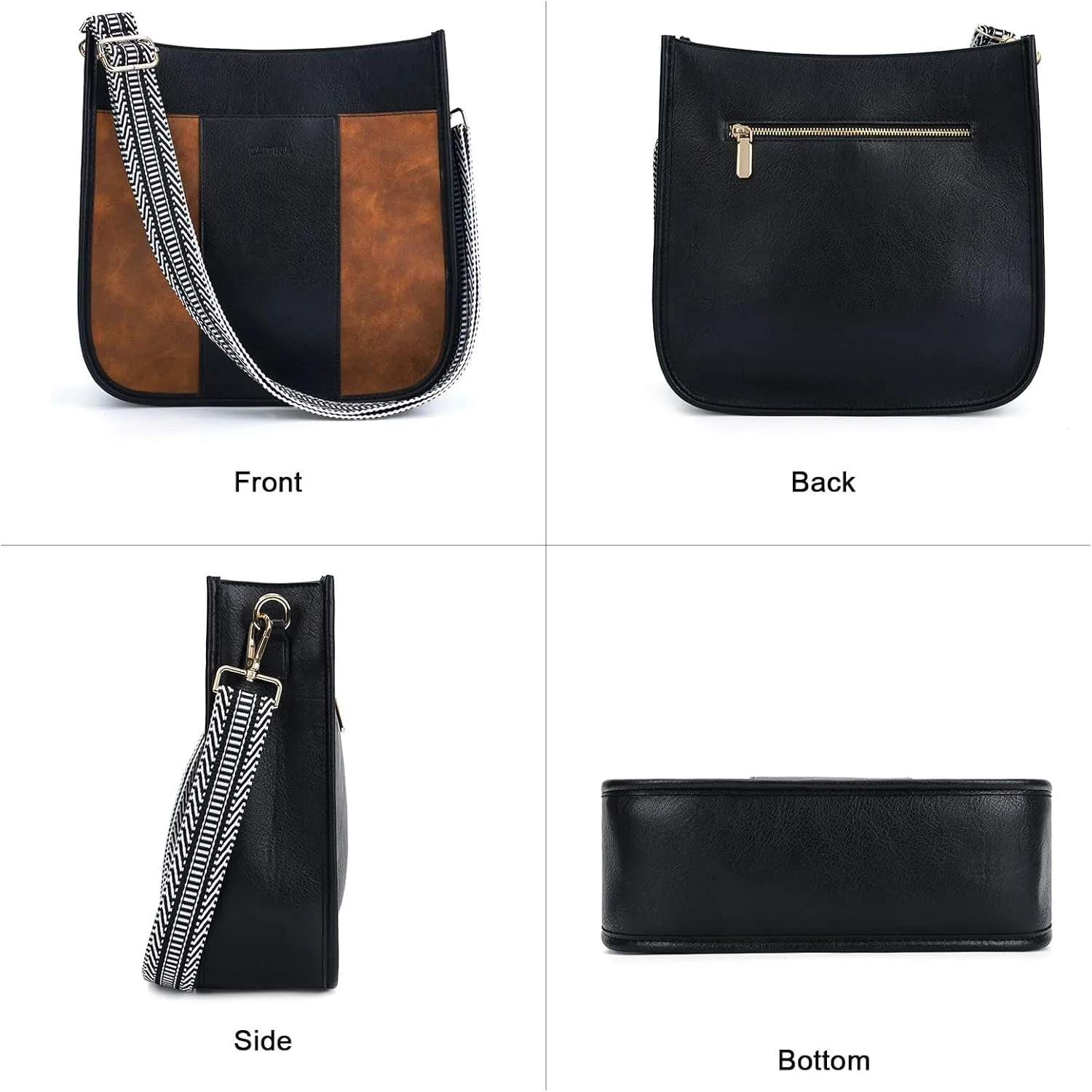 Crossbody Bag Women Vegan Leather Hobo Handbag Trendy Crossbody Shoulder Bag Purses For Women with 2 Adjustable Strap