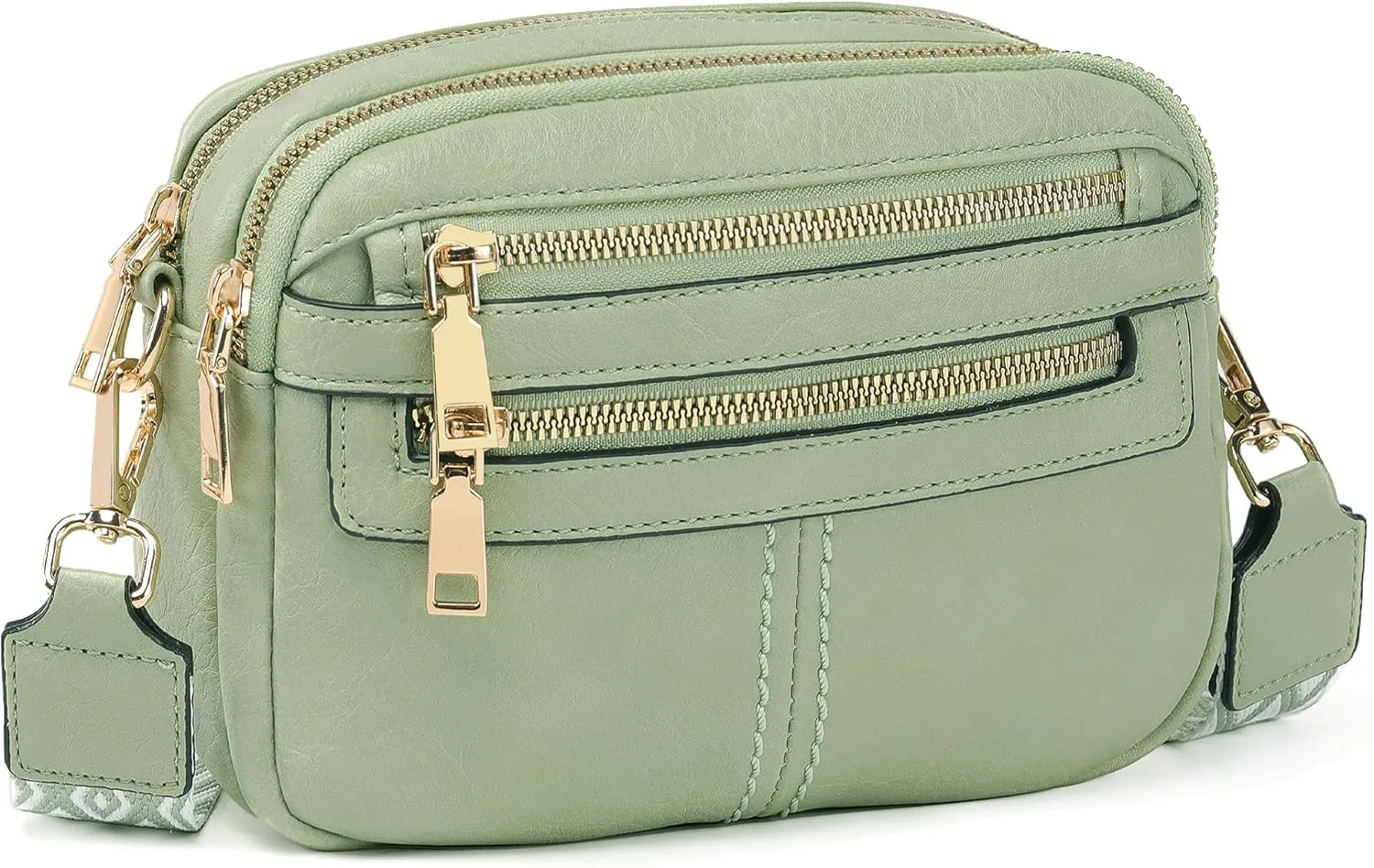 Crossbody Bags for Women, 6-Pockets Purses for Women, Vegan Leather Handbags Shoulder Bag for Travel Shopping