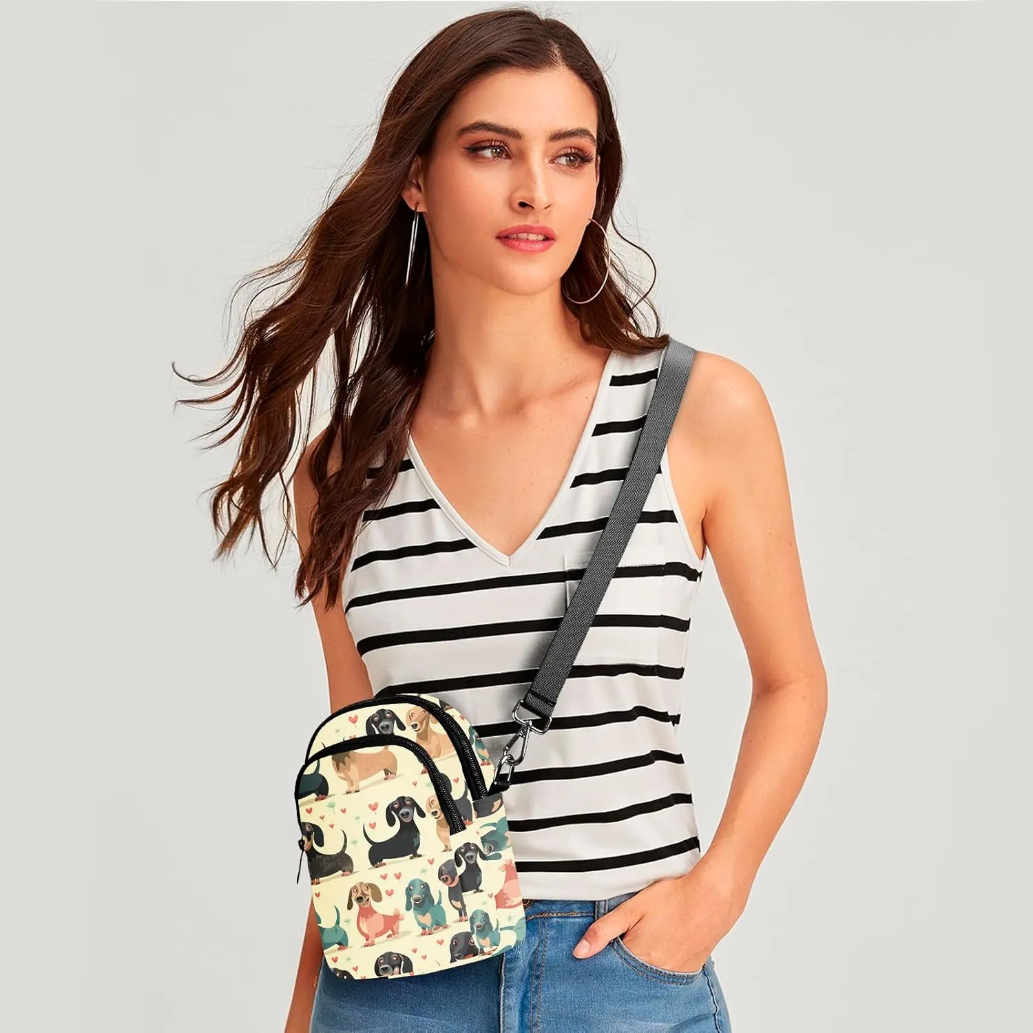 Crossbody Bags for Women Cell Phone Bag Mini Over Shoulder Handbag Purse with Card Slots and Adjustable Strap