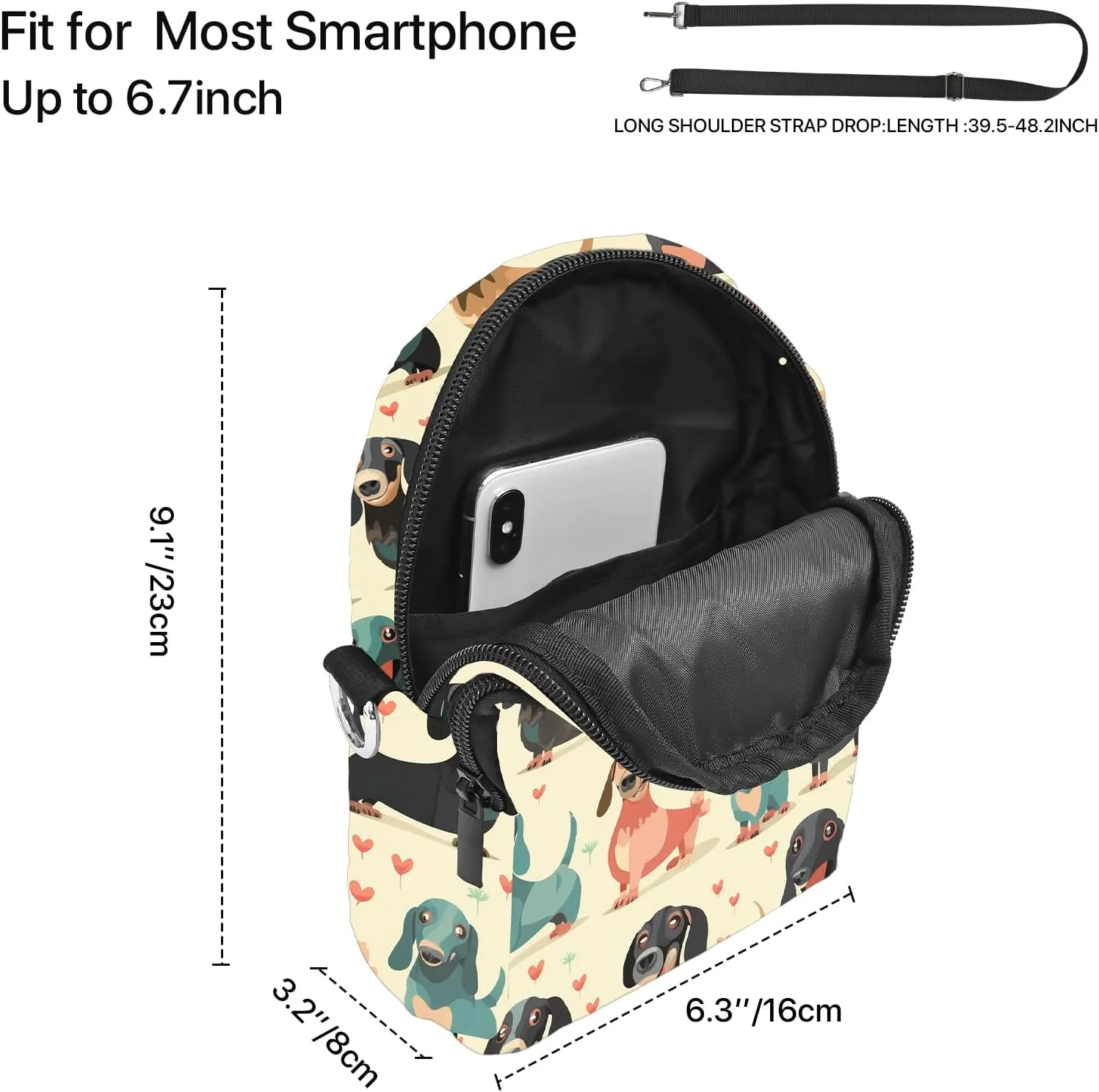 Crossbody Bags for Women Cell Phone Bag Mini Over Shoulder Handbag Purse with Card Slots and Adjustable Strap