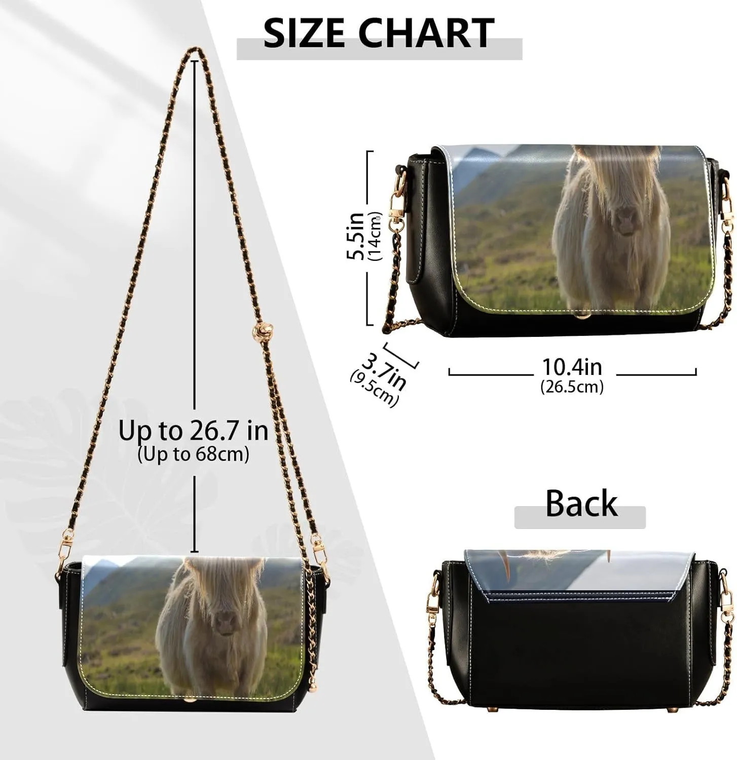 Crossbody Bags for Women Trendy Women's Black Shoulder Bag Small PU Leather Flap Cross Body Bag Handbags