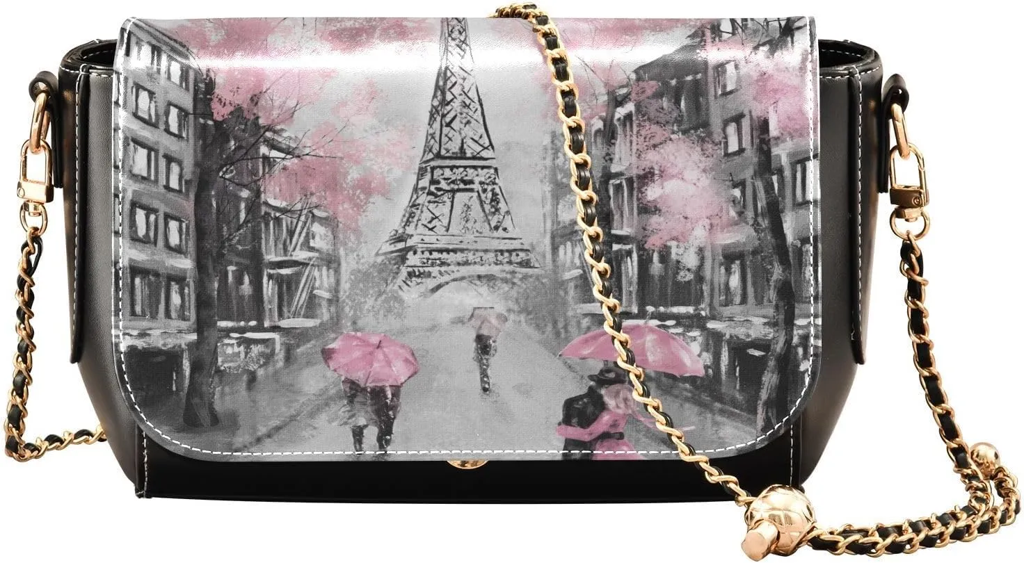 Crossbody Bags for Women Trendy Women's Black Shoulder Bag Small PU Leather Flap Cross Body Bag Handbags