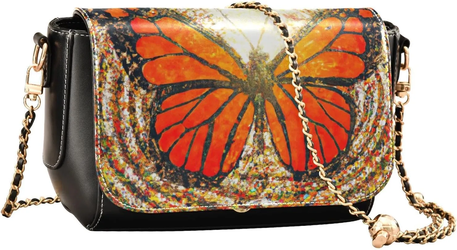 Crossbody Bags for Women Trendy Women's Black Shoulder Bag Small PU Leather Flap Cross Body Bag Handbags