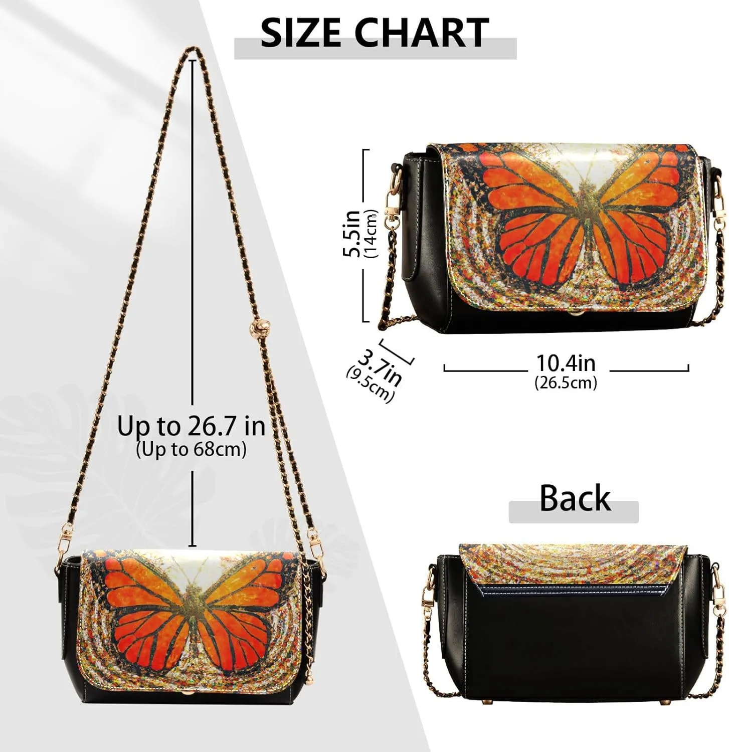 Crossbody Bags for Women Trendy Women's Black Shoulder Bag Small PU Leather Flap Cross Body Bag Handbags