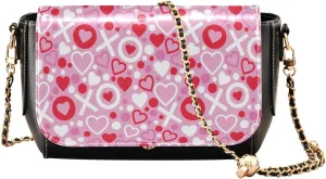 Crossbody Bags for Women Trendy Women's Black Shoulder Bag Small PU Leather Flap Cross Body Bag Handbags