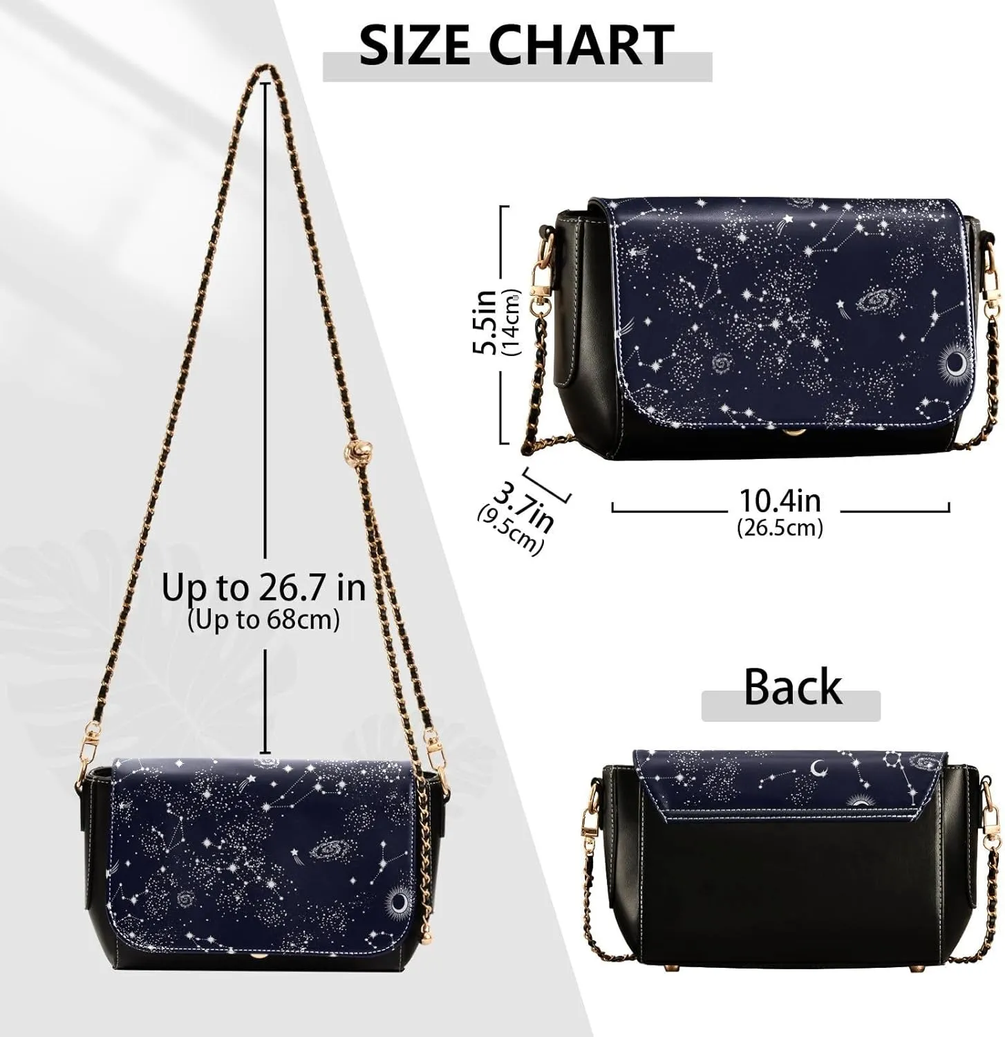 Crossbody Bags for Women Trendy Women's Black Shoulder Bag Small PU Leather Flap Cross Body Bag Handbags