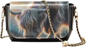 Crossbody Bags for Women Trendy Women's Black Shoulder Bag Small PU Leather Flap Cross Body Bag Handbags