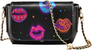 Crossbody Bags for Women Trendy Women's Black Shoulder Bag Small PU Leather Flap Cross Body Bag Handbags