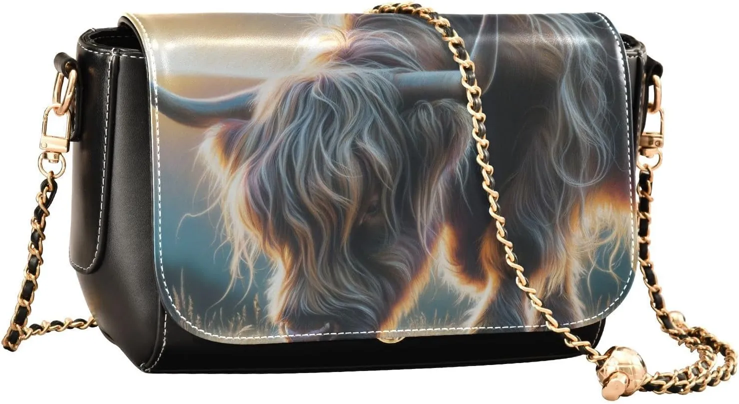 Crossbody Bags for Women Trendy Women's Black Shoulder Bag Small PU Leather Flap Cross Body Bag Handbags