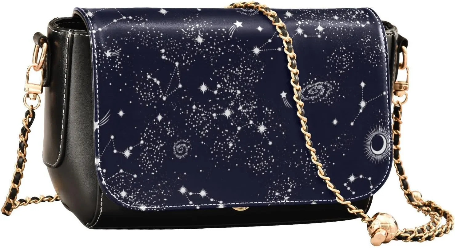 Crossbody Bags for Women Trendy Women's Black Shoulder Bag Small PU Leather Flap Cross Body Bag Handbags