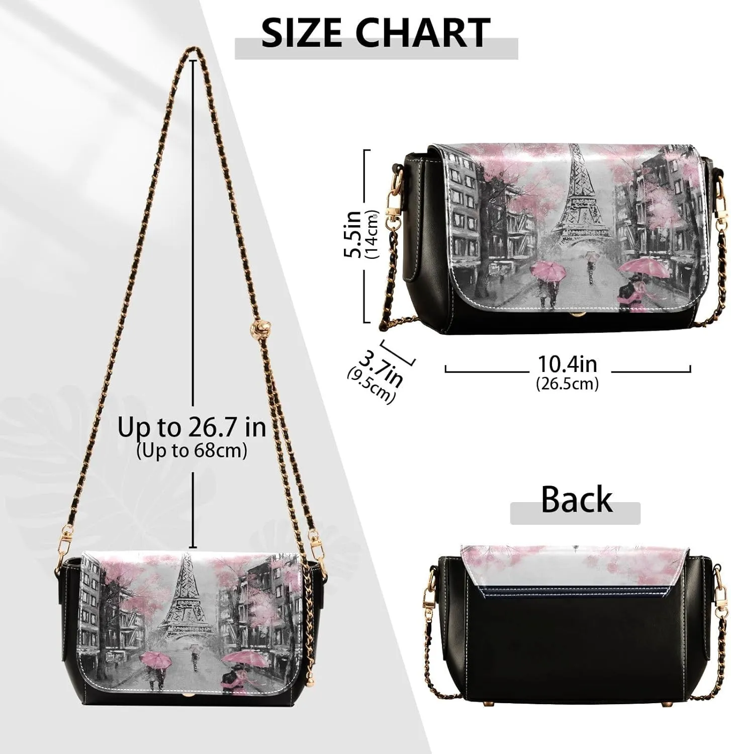 Crossbody Bags for Women Trendy Women's Black Shoulder Bag Small PU Leather Flap Cross Body Bag Handbags