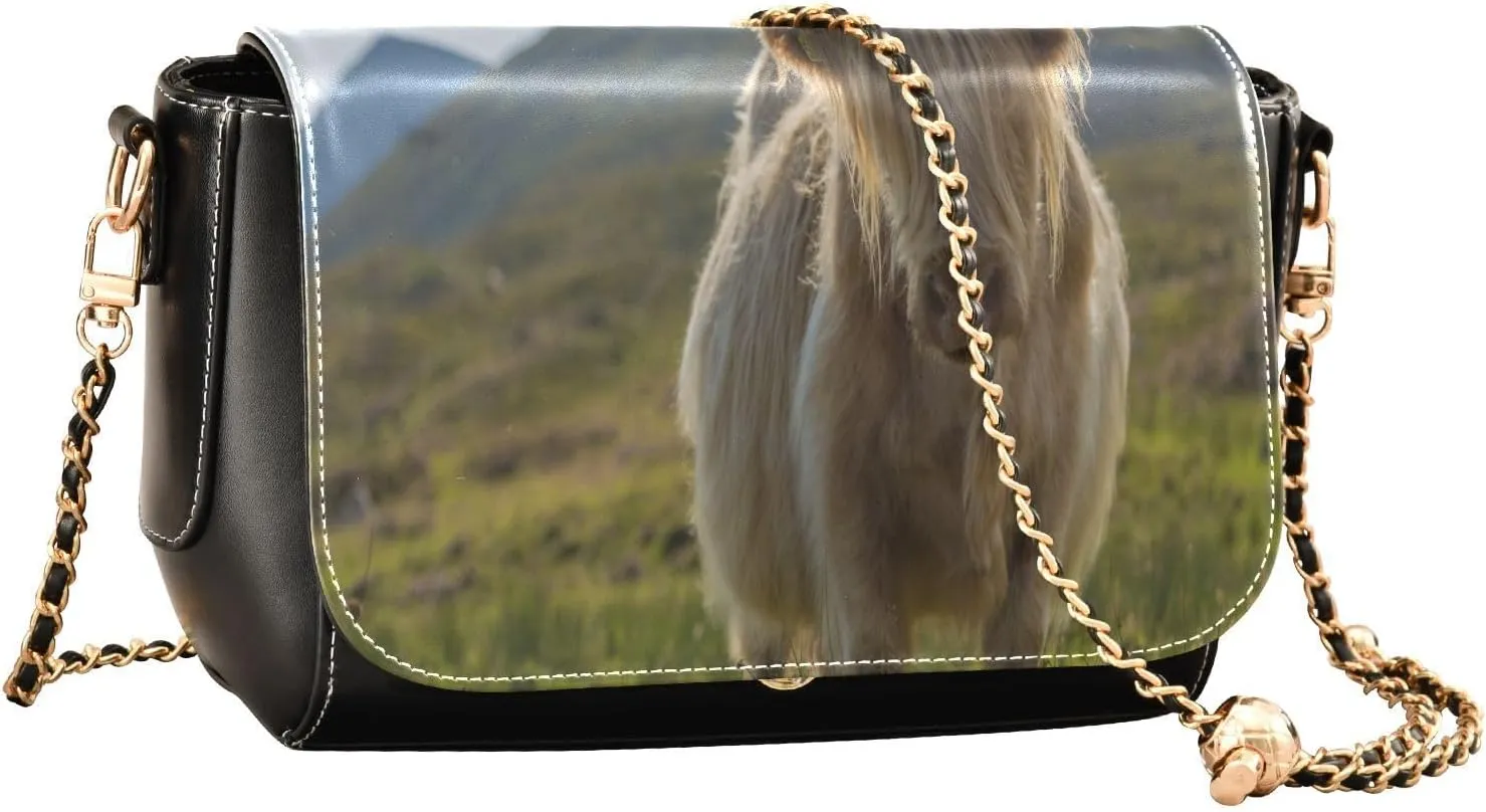 Crossbody Bags for Women Trendy Women's Black Shoulder Bag Small PU Leather Flap Cross Body Bag Handbags