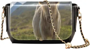 Crossbody Bags for Women Trendy Women's Black Shoulder Bag Small PU Leather Flap Cross Body Bag Handbags
